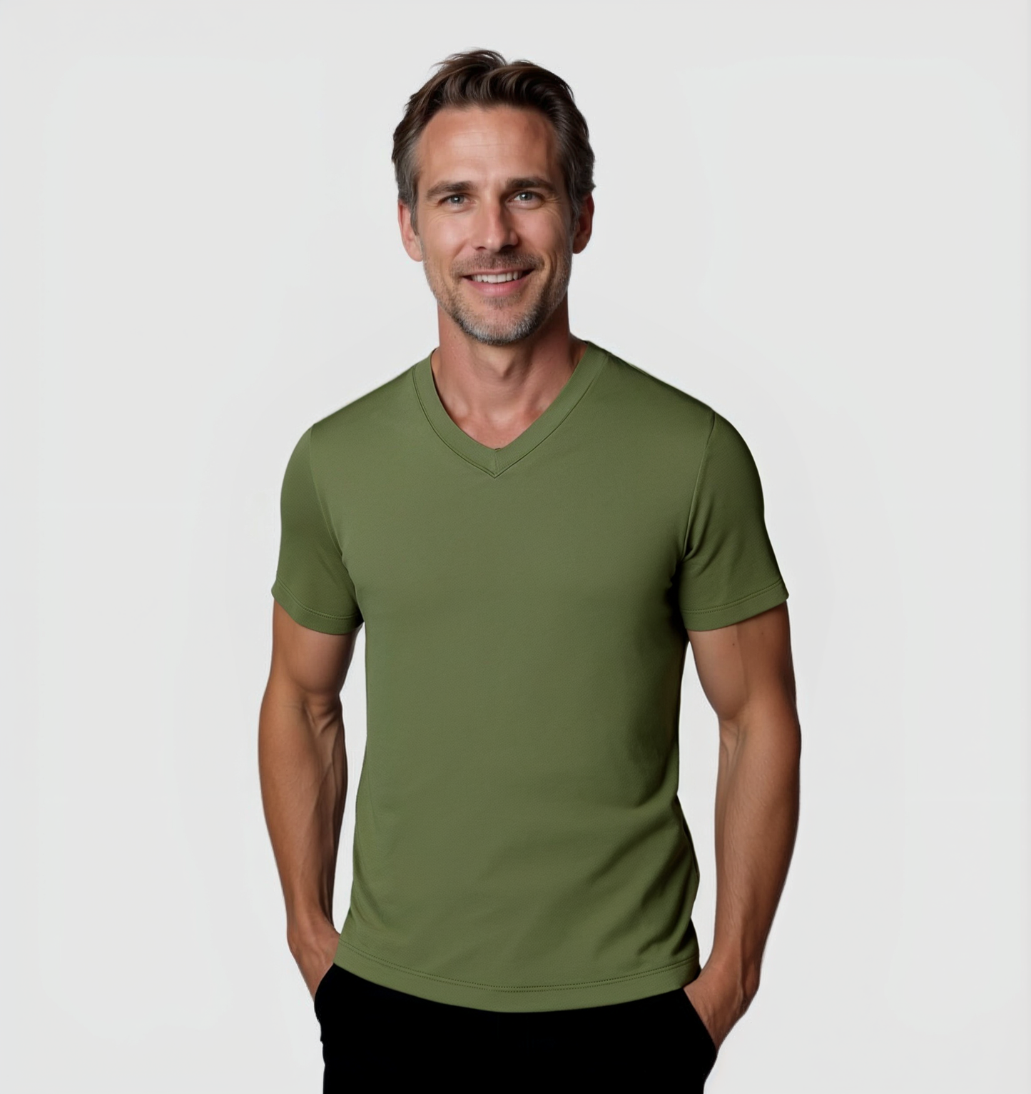 Pack de 4 Col V - Kaki