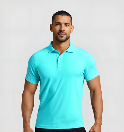 Pack de 3 Polo - Bleu turquoise